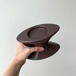 Vintage Sculptural Ceramic Pillar Candle Holder Base Display